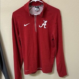 Alabama Nike Crimson Quarter-Zip Pullover - Mens Small - GREAT USED CONDITION